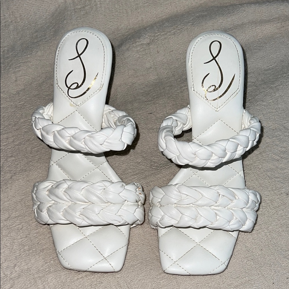 Stylish White Braided Women's Sandals